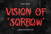Vision Of Sorrow, a Blackletter Font by HATFSTUDIO (Thumbnail 1 of 9)