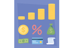 money interest discount, a Finance Illustration by studiogstock