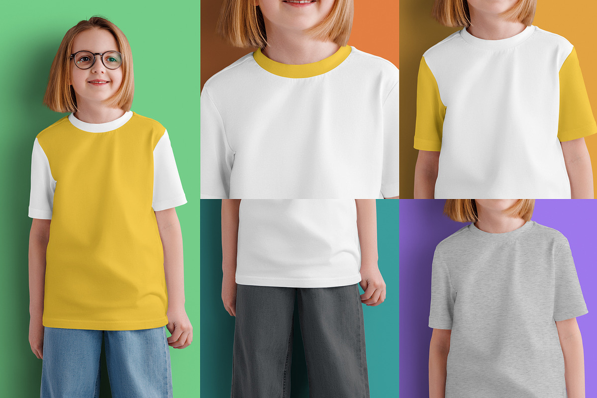 8 Mockups of a Children's T-shirt, a Shirt Mockup by Grow Design Craft Studio (Photo 3 of 8)