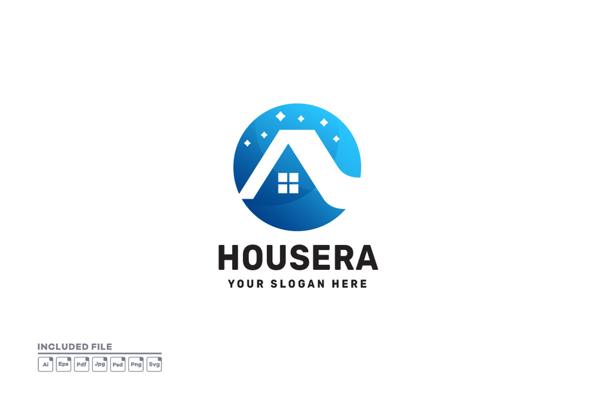Circle House Logo Colorful Vector, a Branding & Logo Template by yuanesei