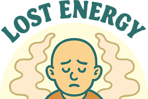 Lost Energy – Sad Meditating Char, a Healthcare Illustration by Dikdoots