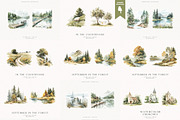 Watercolor Landscapes Bundle, a Decorative Illustration by PeDe Designs (Thumbnail 8 of 14)