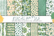 Eucalyptus watercolor digital paper, a Pattern Graphic by Artmanata (Thumbnail 2 of 11)