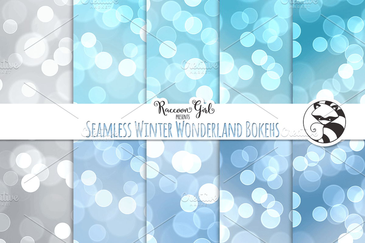 Seamless Winter Wonderland Bokehs