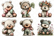 Whimsical Easter Teddy Bear Clipart, an Illustration by Black Bird Studio (Thumbnail 4 of 5)