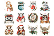 Christmas Owls, an Illustration by Design Market (Thumbnail 2 of 4)