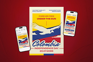 Colombia Independence Day Flyer Set, a Flyer Template by The Good Store