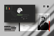 Project Proposal PowerPoint Template, a Presentation Template by White Graphic (Thumbnail 1 of 9)