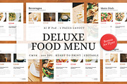 Deluxe Food Menu + Bonus A4 Flyer, a Flyer Template by The Good Store (Thumbnail 1 of 7)