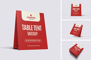 Table Tent, a Packaging Mockup by Pikachudesign