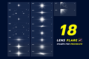 18 Lens Flare Stamps For Procreate, a Brush Add-On by JaoGam (Thumbnail 2 of 2)