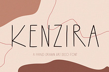Kenzira - A Hand Drawn Art Deco Font