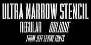 Ultra Narrow Stencil JNL, a Font by Jeff Levine Fonts (Thumbnail 1 of 5)