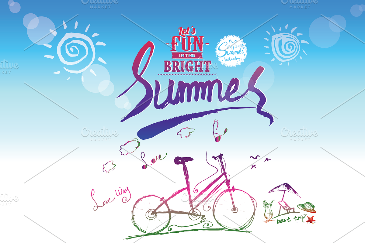 Summer holiday Hand-drawn collection, an Illustration by mollyli.ai (Photo 1 of 2)