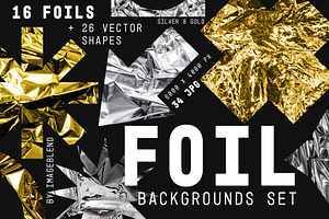 Foil backgrounds, metallic textures
