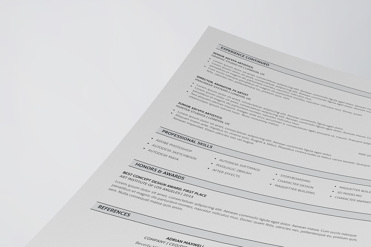 Clean Resume/CV Template, a Resume Template by HueNestify