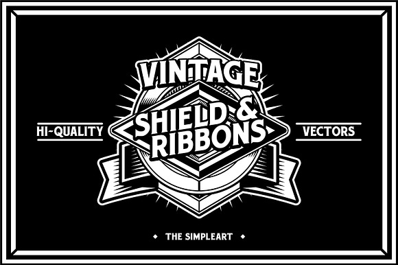 Vintage Shield & Ribbons preview 4