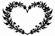 Romantic Floral Heart Clipart Set, an Illustration by Creativeshirt (Thumbnail 7 of 9)