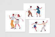 Couples dancing lindy hop, swing set, a Person Illustration by Good Studio (Thumbnail 4 of 5)