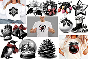 Black Christmas clipart, an Illustration by Designworld (Thumbnail 3 of 5)