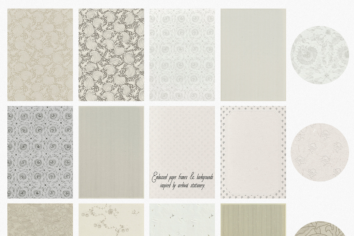 Heirloom Embossed Frames Backgrounds, a Texture Graphic by Purple (Photo 14 of 15)