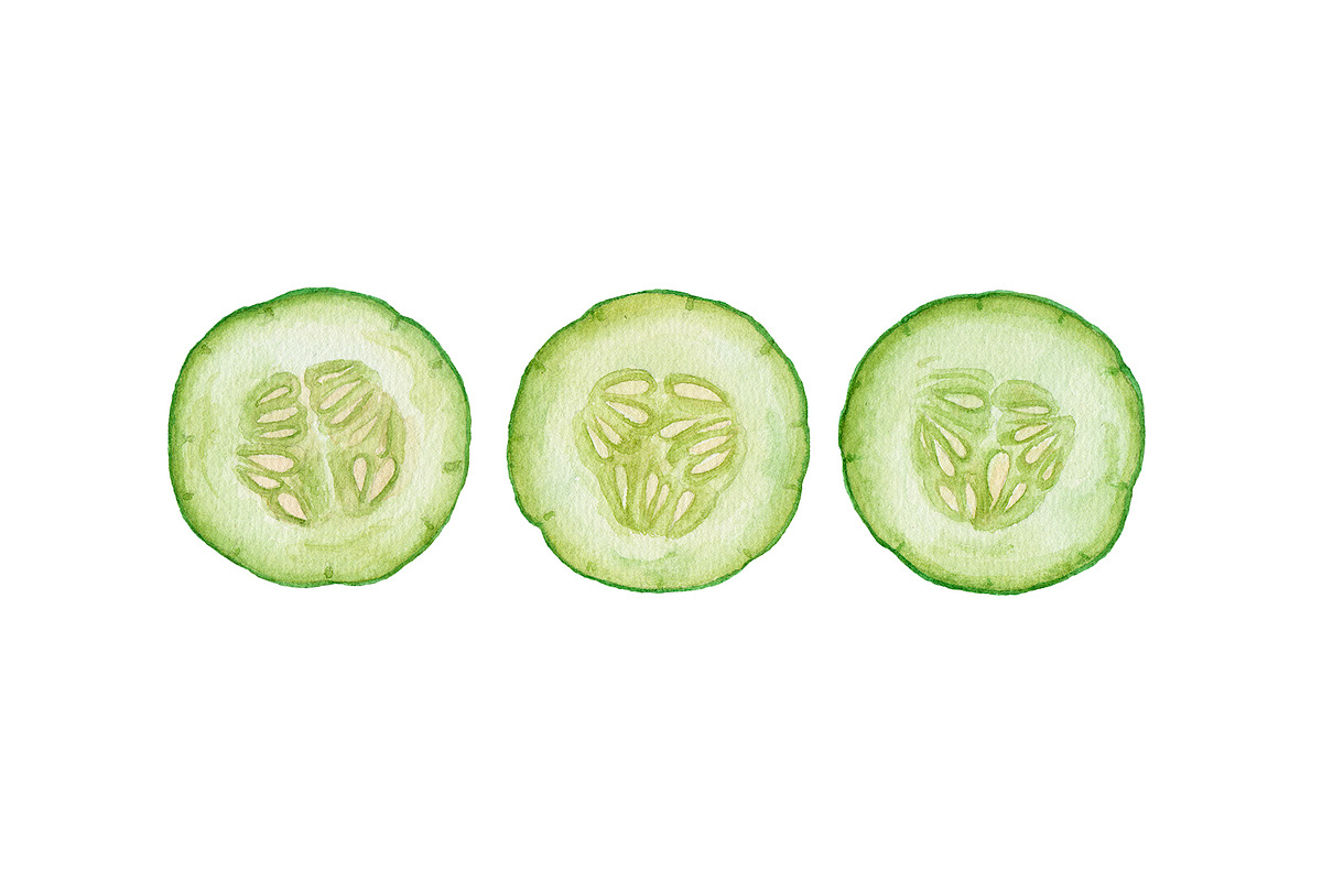 Watercolor organic food, a Food Illustration by Katya Zlobina (Photo 9 of 9)