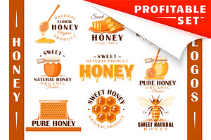 18 Modern Honey Logos Templates