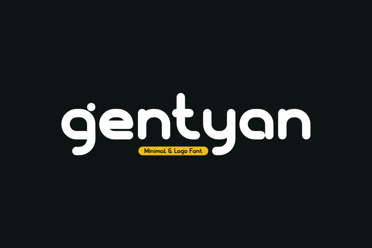 Gentyan - Minimal Logo Font, a Sans Serif Font by Iqsiart Studio (Photo 1 of 7)