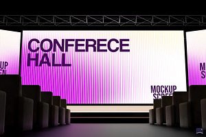 Conference Hall Stage Mockup 02, a Mockup by Claymoon Lab