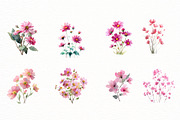 Pink Wildflowers Clipart, an Illustration by Designworld (Thumbnail 5 of 6)