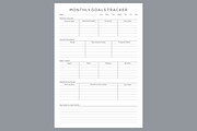 Generic Monthly Goals Tracker, a Stationery Template by shahsoft (Thumbnail 2 of 4)