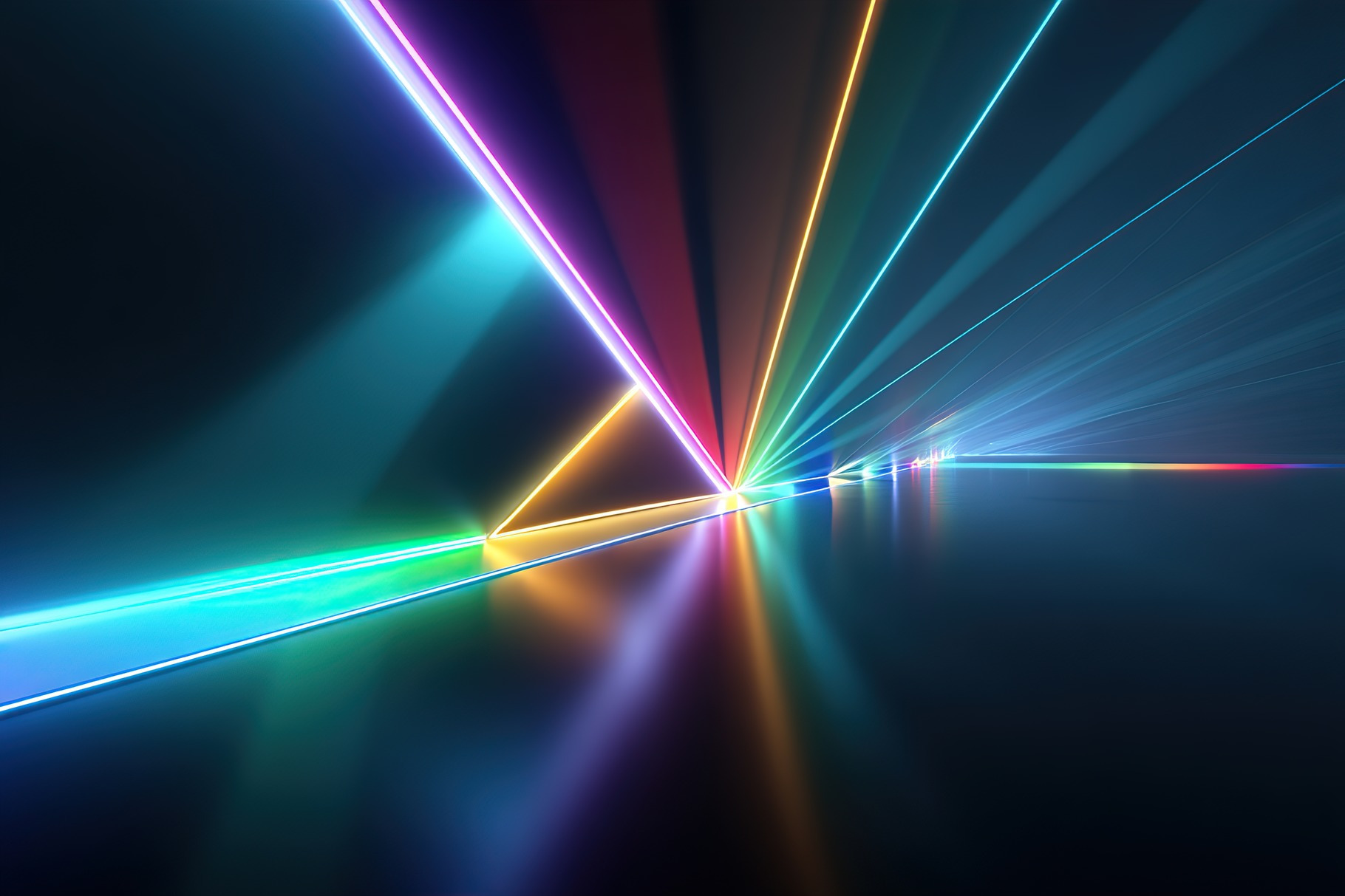 Exploration of vibrant abstract light patterns creating a spectrum ...