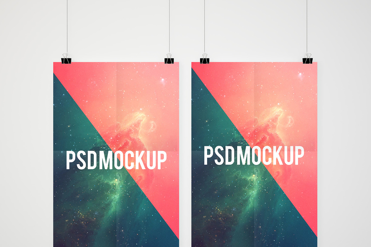Double poster mockup presentation, a Product Mockup by Graphictwister