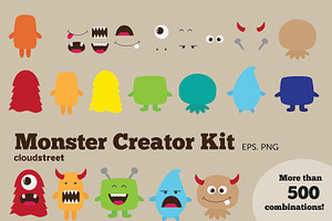 Monster Creator Kit Clipart