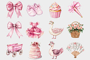 Watercolor Pink Silly Girly Goose Cl, a Seasonal Illustration by Design Market (Thumbnail 3 of 5)