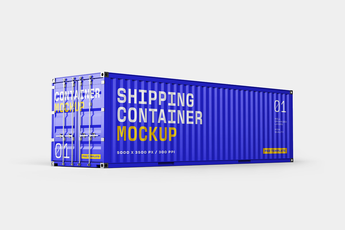Shipping Container Mockup Set, a Packaging Mockup by mockupatelier (Photo 6 of 12)
