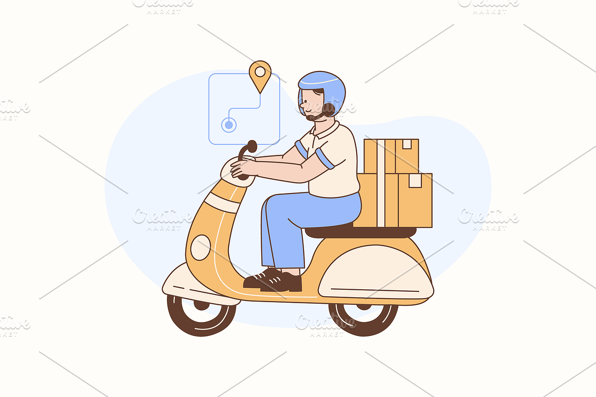 Delivery Package Illustration, an Object Graphic by Jump Studio (Photo 11 of 12)