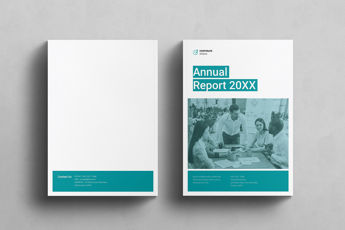 Annual Report Template, a Brochure Template by MassiveCreator (Photo 8 of 8)