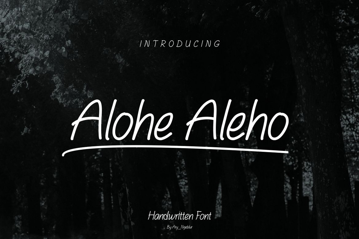 AloheAleho, a Handwritten Font by Ary_ngeblur (Photo 1 of 4)