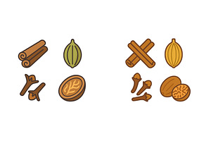 Spices displayed on a wooden table, a Food Illustration by ZinetroN