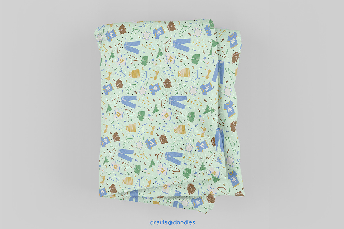 Laundry Day Clipart and Pattern Set, a Pattern Graphic by Drafts n Doodles (Photo 11 of 11)