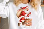 Whimsical Christmas Santa Clipart, a Seasonal Illustration by Canvas Craft (Thumbnail 5 of 10)