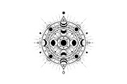 Moon Phase Mandala SVG Bundle, an Illustration by yasushie (Thumbnail 21 of 31)
