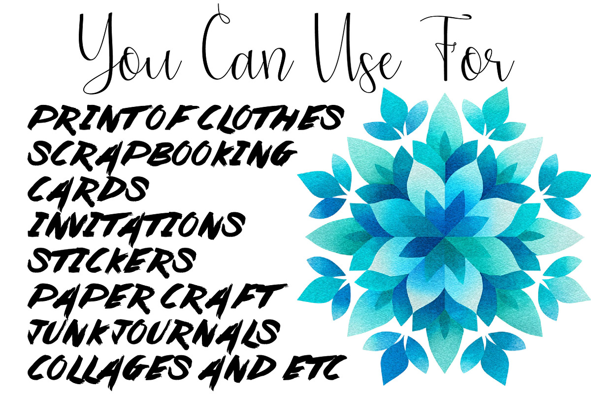 Snowflakes Watercolour Set Clipart, an Illustration by DreamCafeArt (Photo 7 of 7)