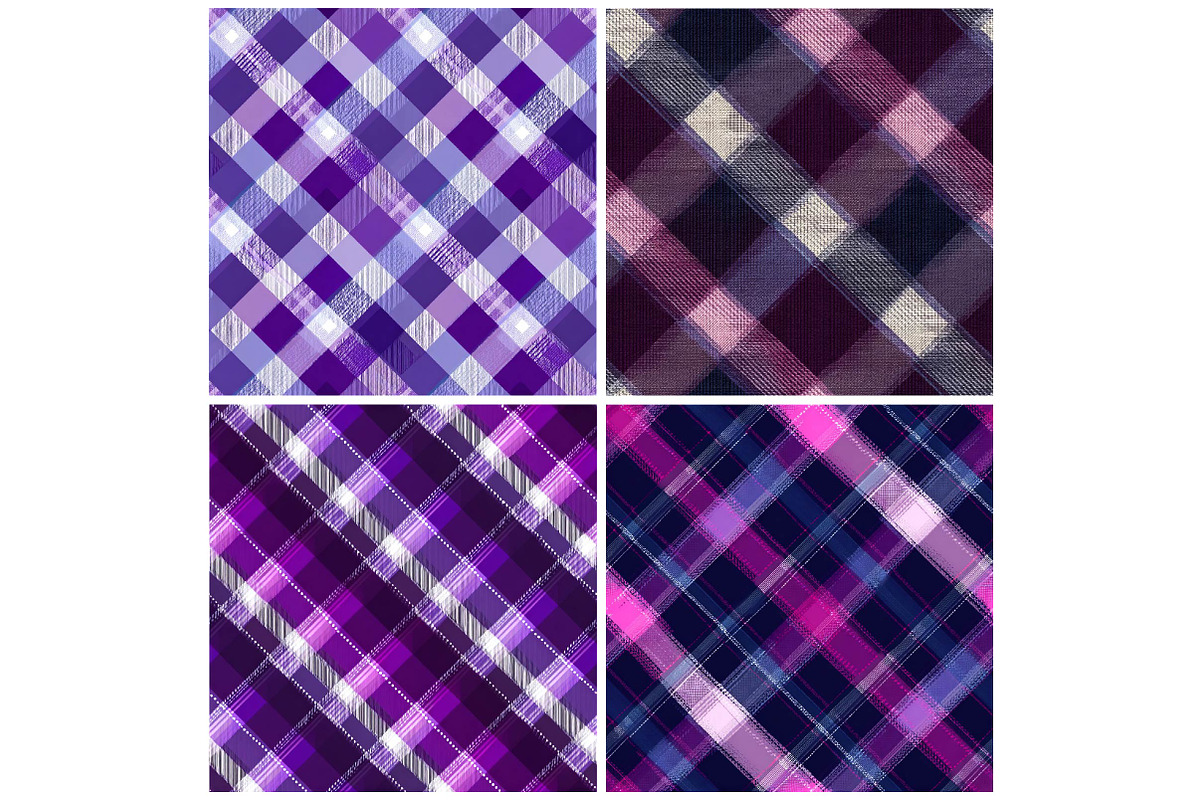 Purple Plaid Patterns, a Texture Illustration by DreamPrint404 (Photo 2 of 4)