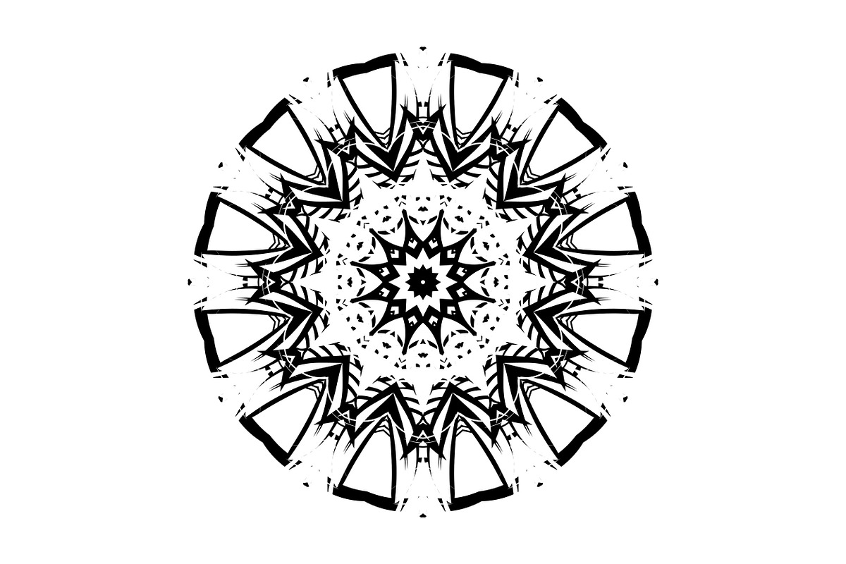 Modern Black and White Mandala Pack, a Decorative Illustration by NJ Himel (Photo 43 of 101)