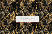 Black Gold Marble Seamless Textures, a Texture Graphic by BrushstrokeArtGB (Thumbnail 1 of 12)