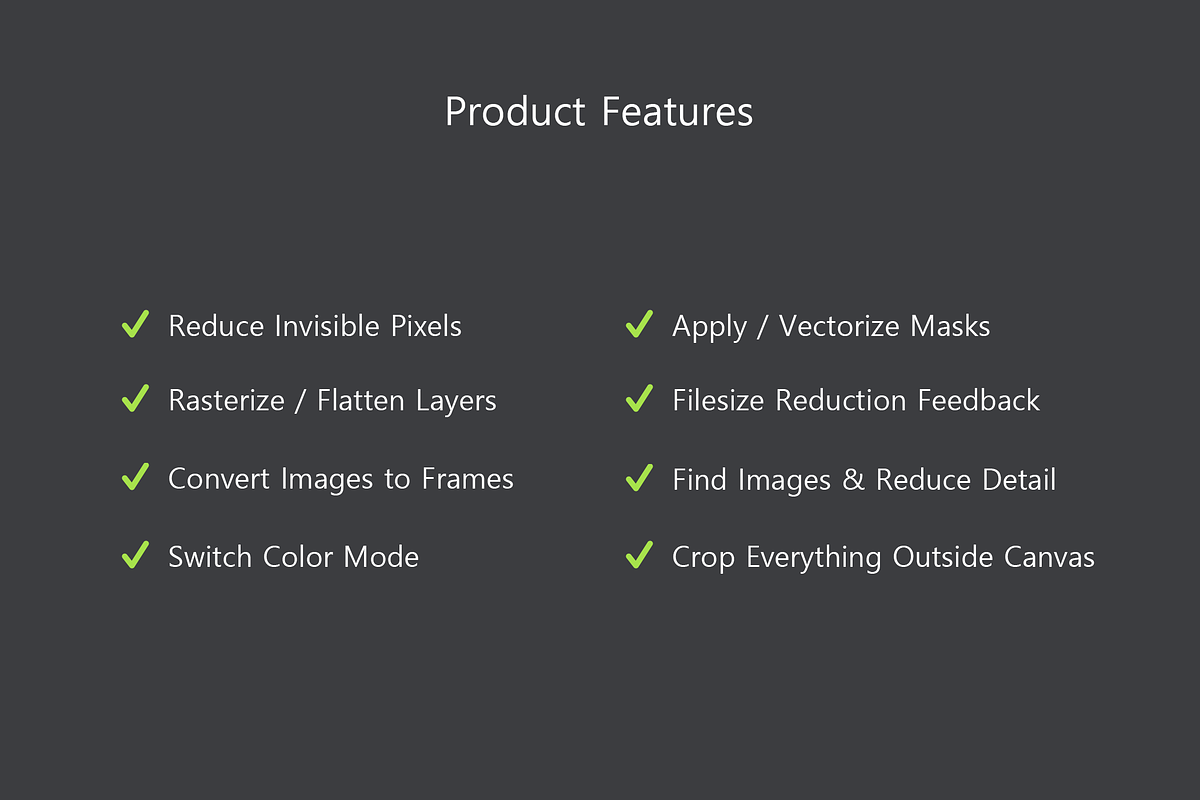 Smaller PSD - Filesize Reduce Kit, a Plug-in Add-On by h3design (Photo 9 of 9)