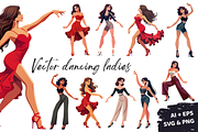 Vector Dancing Women Illustrations, a Person Illustration by Art of Sun (Thumbnail 1 of 3)