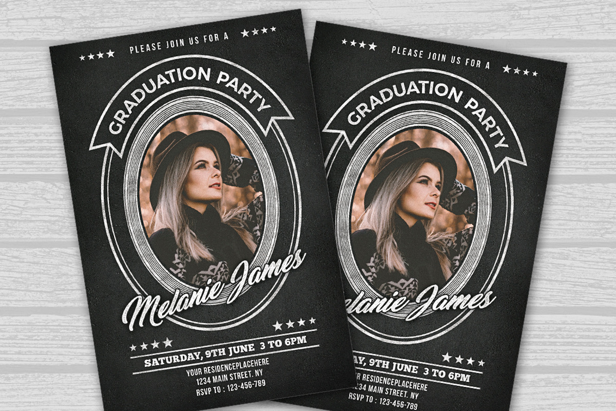 Graduation Party Invitation, a Card Template by DesignWorkz (Photo 2 of 2)